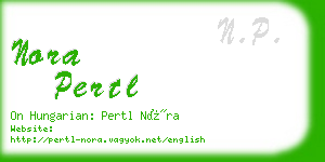 nora pertl business card